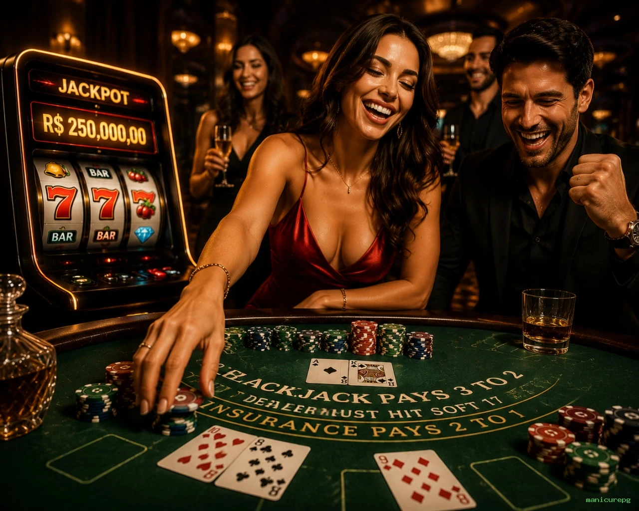 Imagem promocional do cassino online da manicurepg mostrando jogos ao vivo